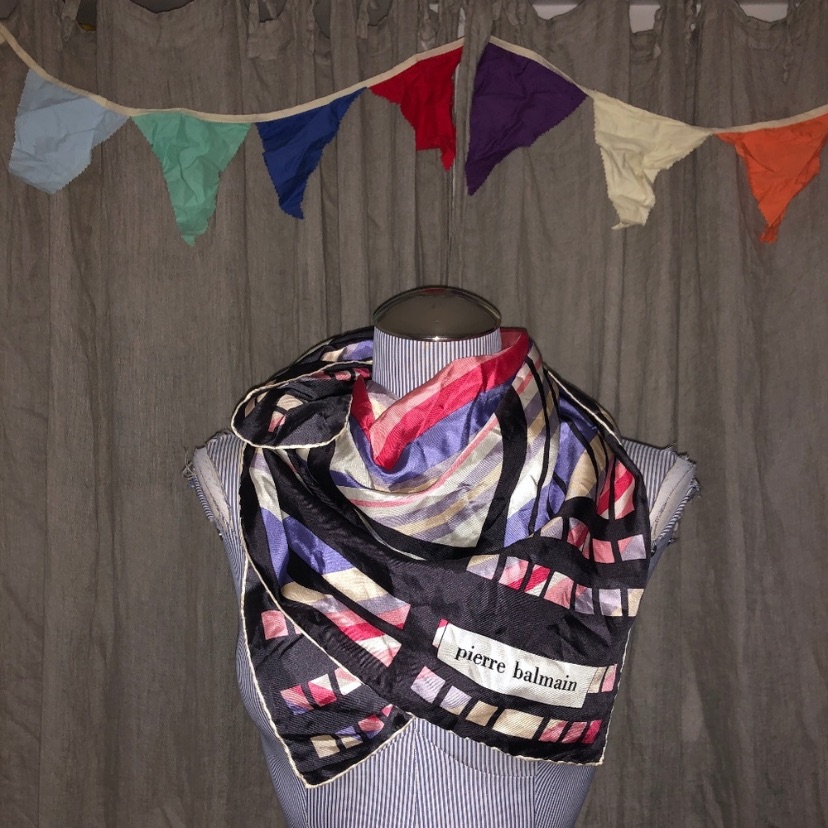 Pierre Balmain Graphic Print Silk Scarf